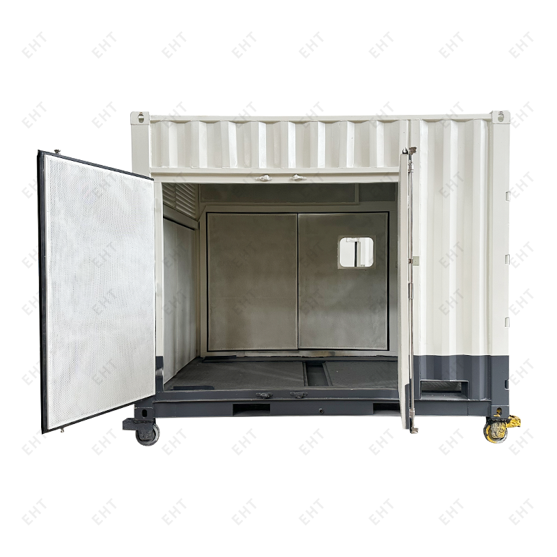 Tilpasset 12-fots luftkompressorkapsling med olje-vann oppsamlingssystem