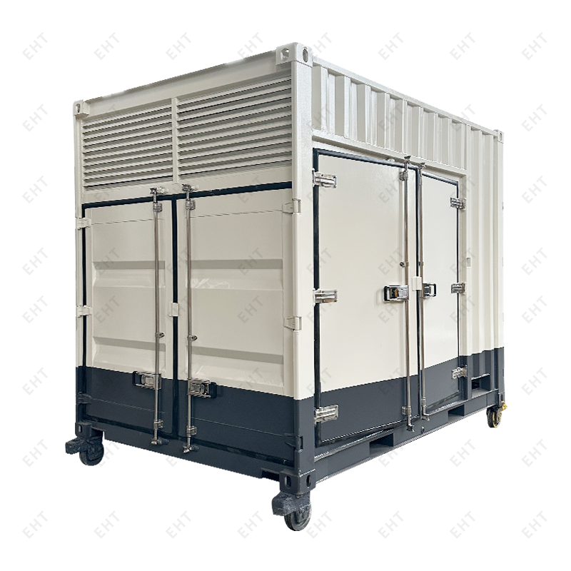 Tilpasset 12-fots luftkompressorkapsling med olje-vann oppsamlingssystem