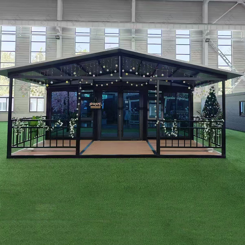 20 fot Double Wing utvidbart containerhus prefabrikkert mobil boenhet